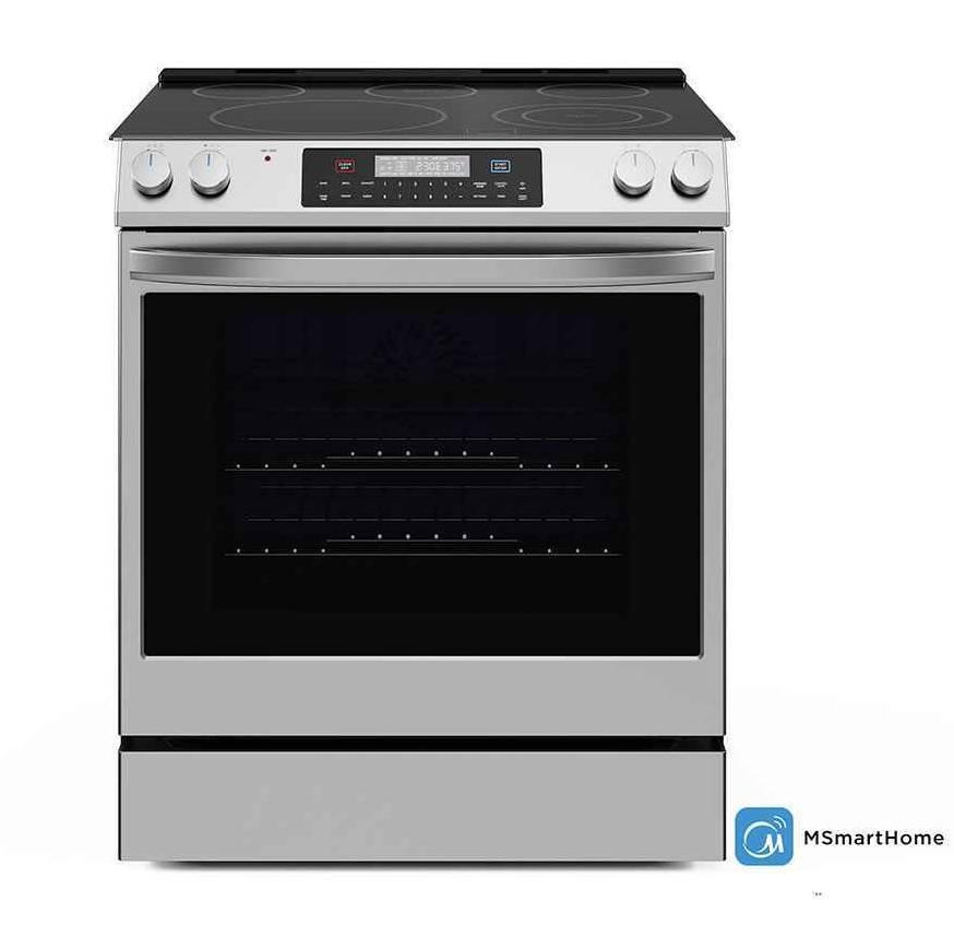 Midea 6.3 cu. ft. 5-Element Smart Slide-In Electric Range with Air Fry Convection