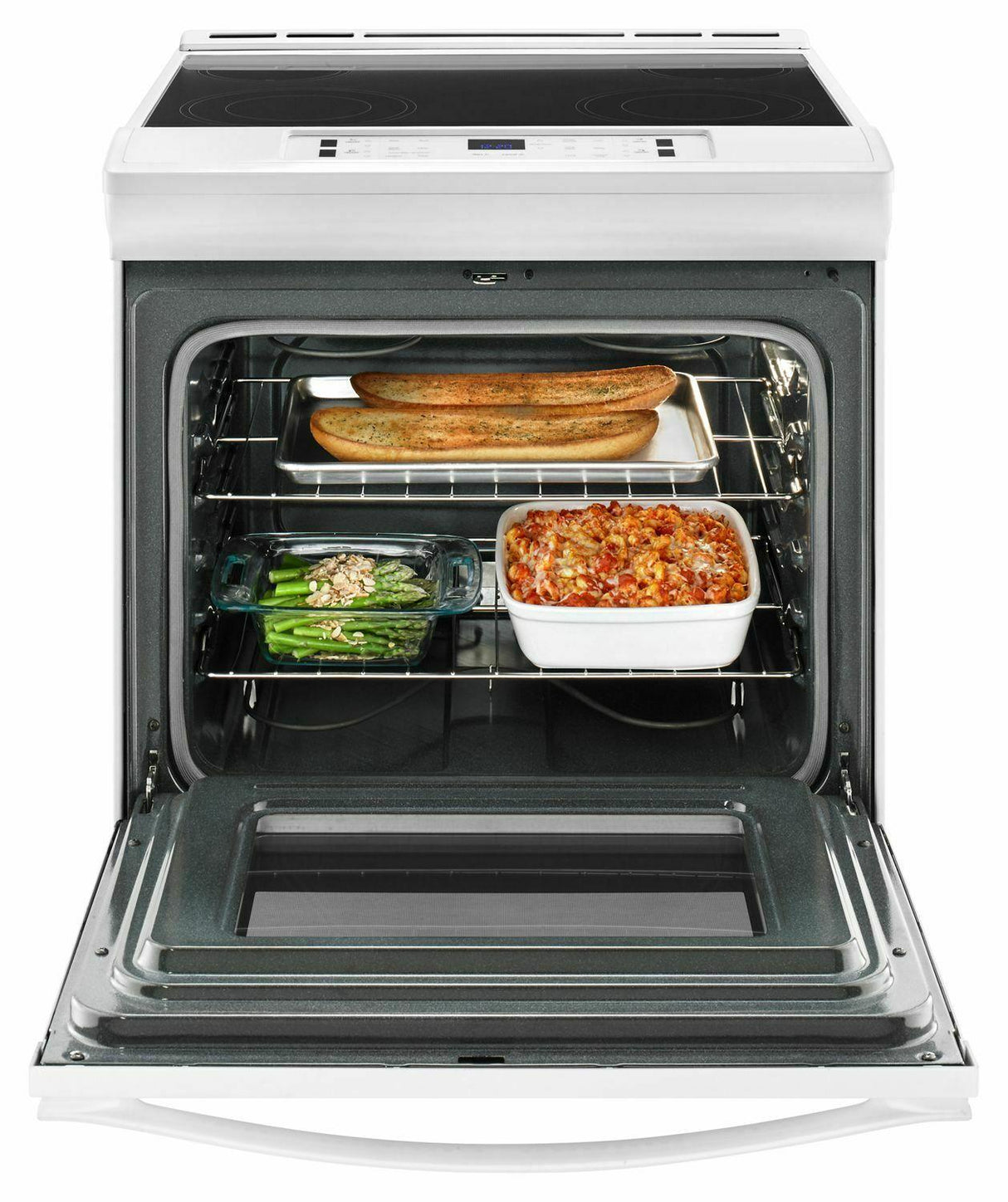 4.8 cu. ft. Guided Electric Front Control Range With The Easy-Wipe Ceramic Glass Cooktop - White