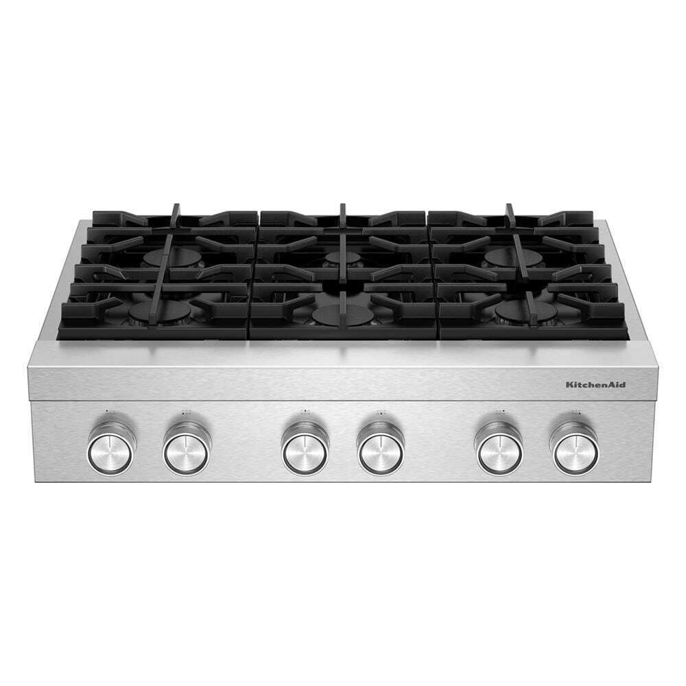 KitchenAid® 36-inch 6-Burner Gas Commercial-Style Rangetop