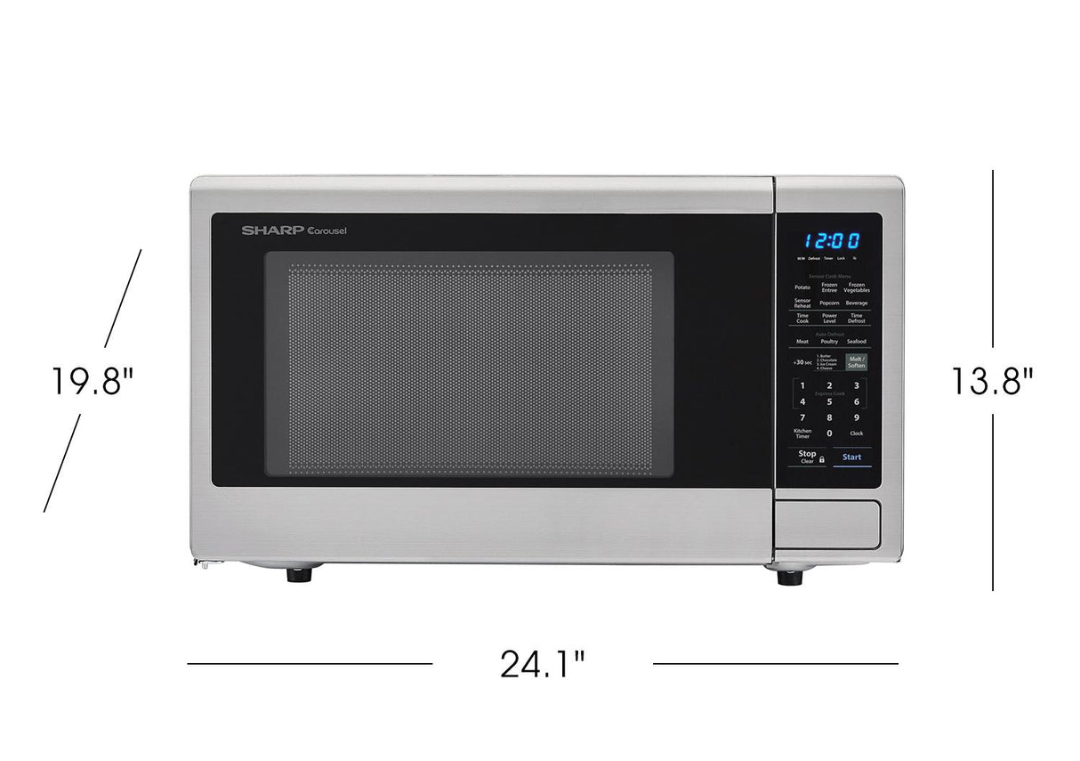 2.2 cu. ft. 1200W Stainless Steel Countertop Microwave Oven