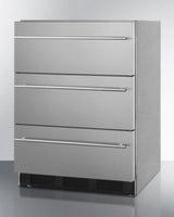 24" Wide 3-drawer Outdoor All-refrigerator