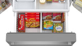 28.9 cu.ft. Standard Depth 36 in. French 3-Door Refrigerator with Water Dispenser in Stainless Steel