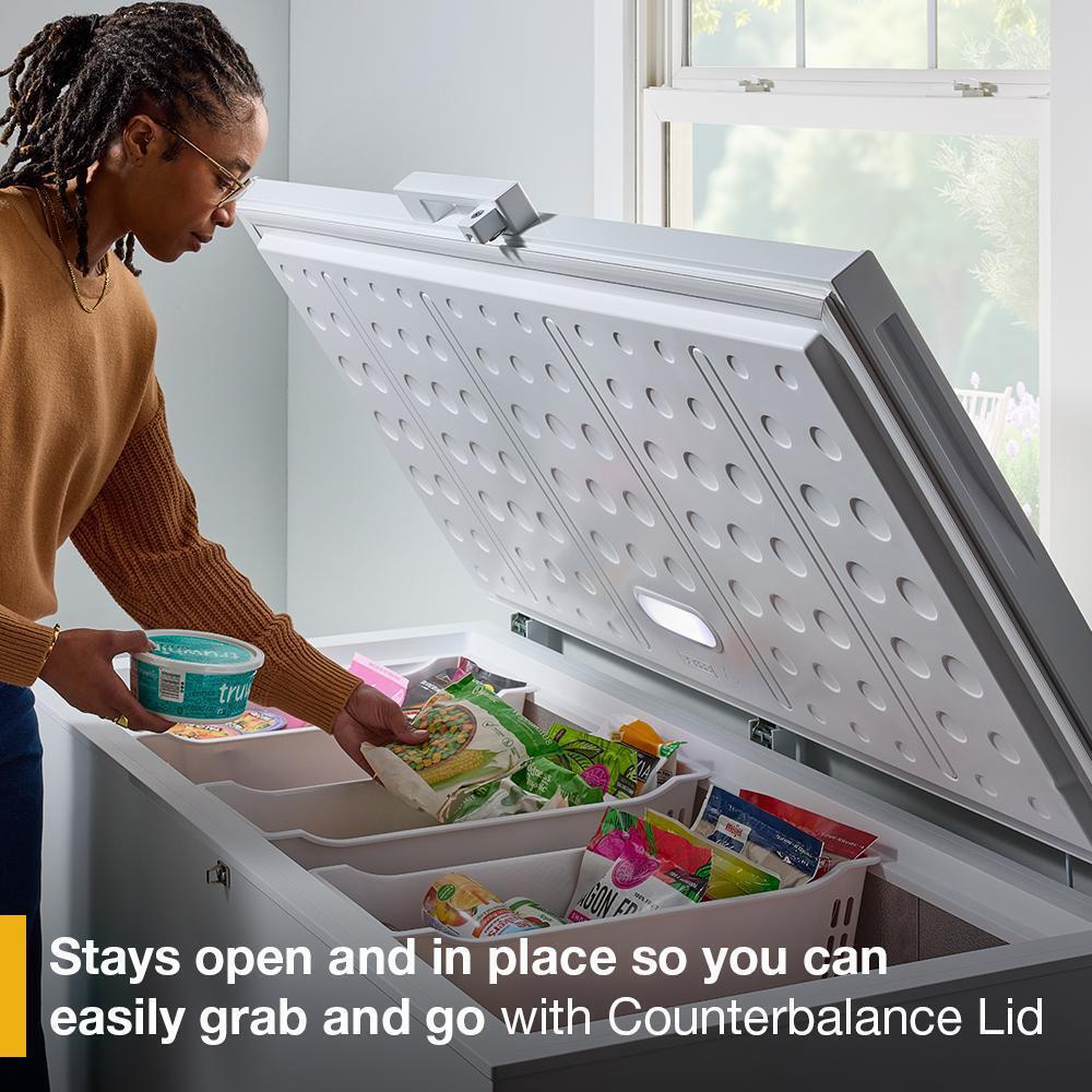 Whirlpool® 16 cu. ft. Convertible Freezer-to-Fridge Chest Freezer with 3 Storage Baskets
