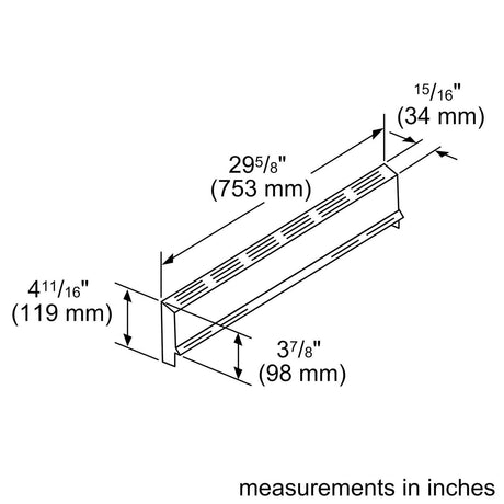 4" Low Back Accessory for Gas Slide-in Range
