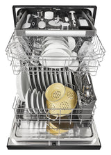 Stainless steel dishwasher with third level rack