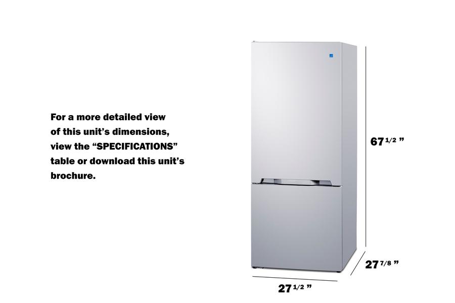 28" Wide Bottom Mount Refrigerator-freezer