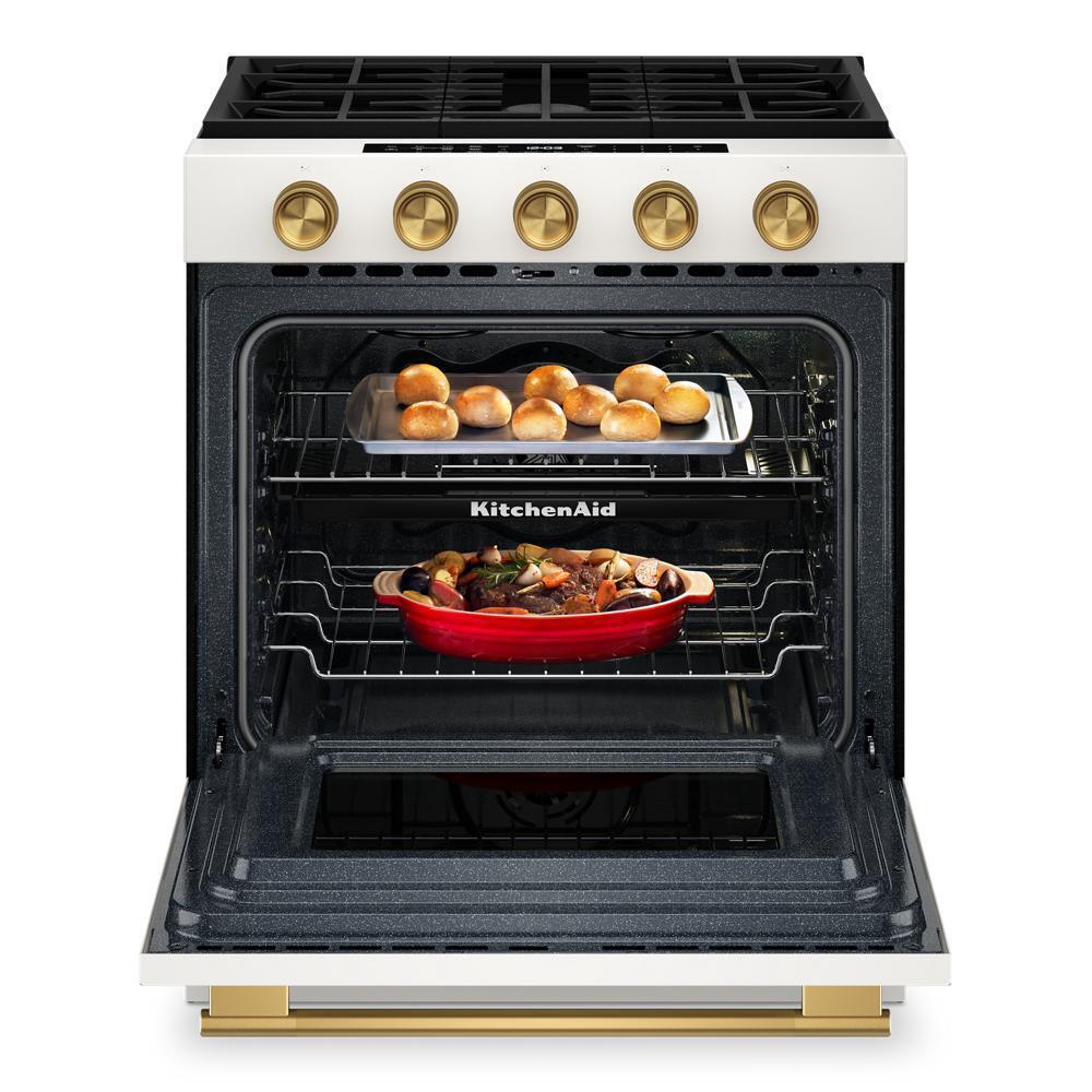 5.0 Cu. Ft. Smart Slide-in Gas Range with Convection Cooking Modes and 2-in-1 Burner