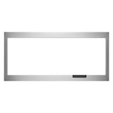 Built-In Low Profile Microwave Slim Trim Kit with Pocket Handle, Stainless Steel, fits cut-out height 12"