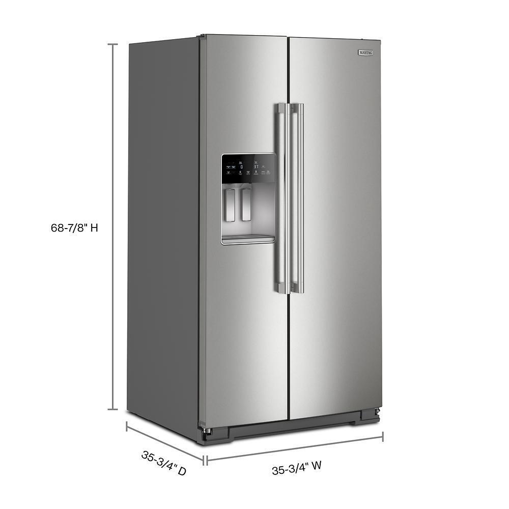 36-inch Wide Full-Depth Side-by-Side Refrigerator with Arctic Blue Interior - 28.7 Cu. Ft.