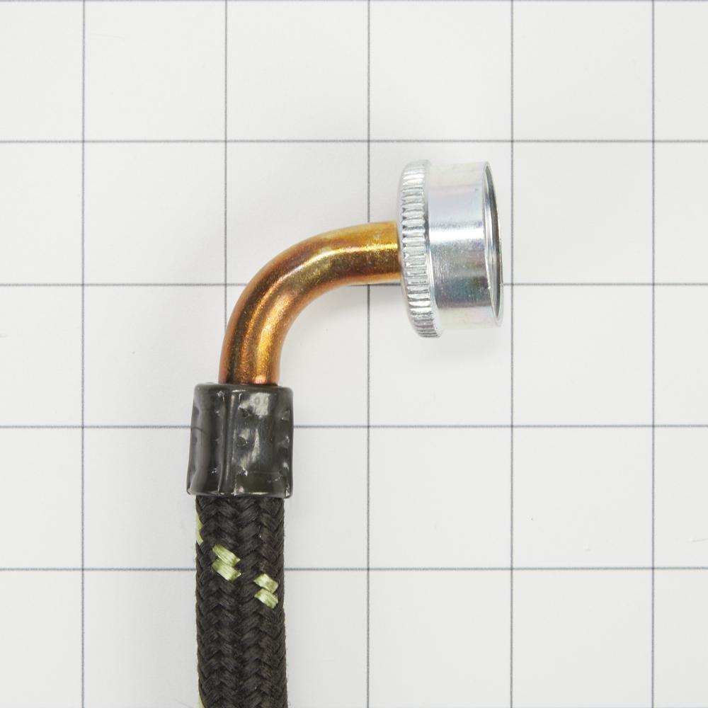 6' Black braided hoses with 90 degree elbow rated 1700 PSI with two female connections - 2 Pack