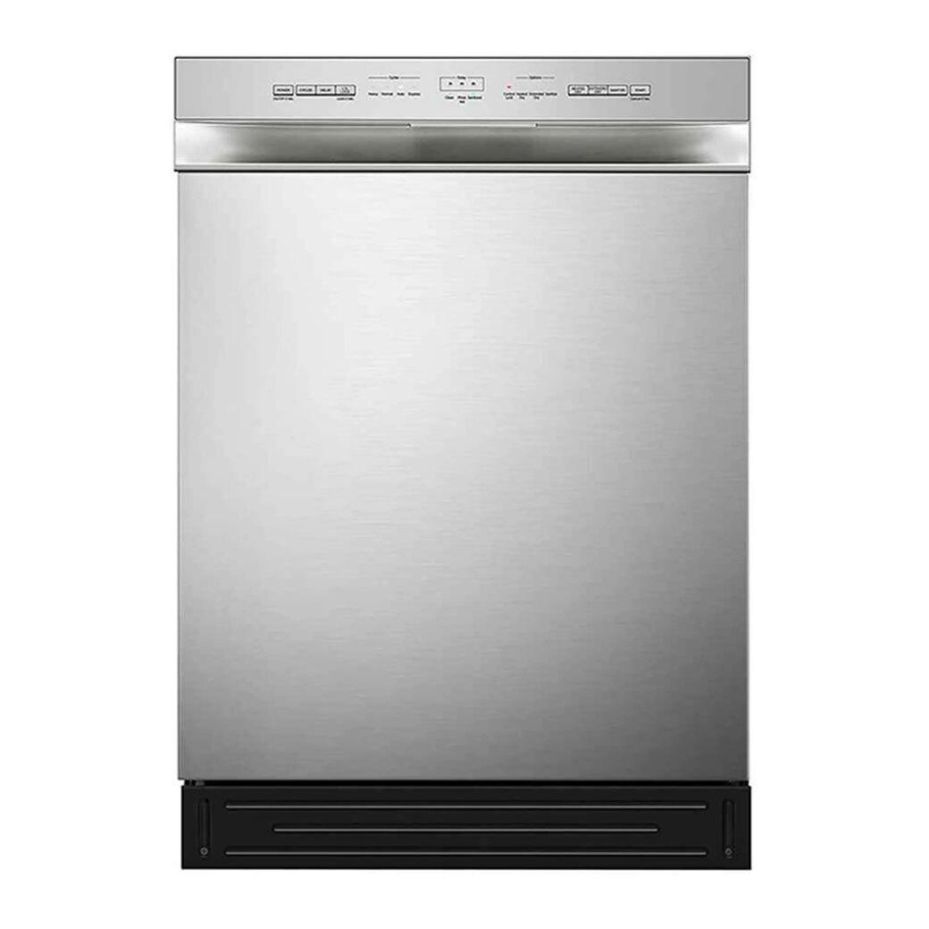 Midea 24" Front Control Dishwasher with Stainless Steel Tub and Interior LED Light