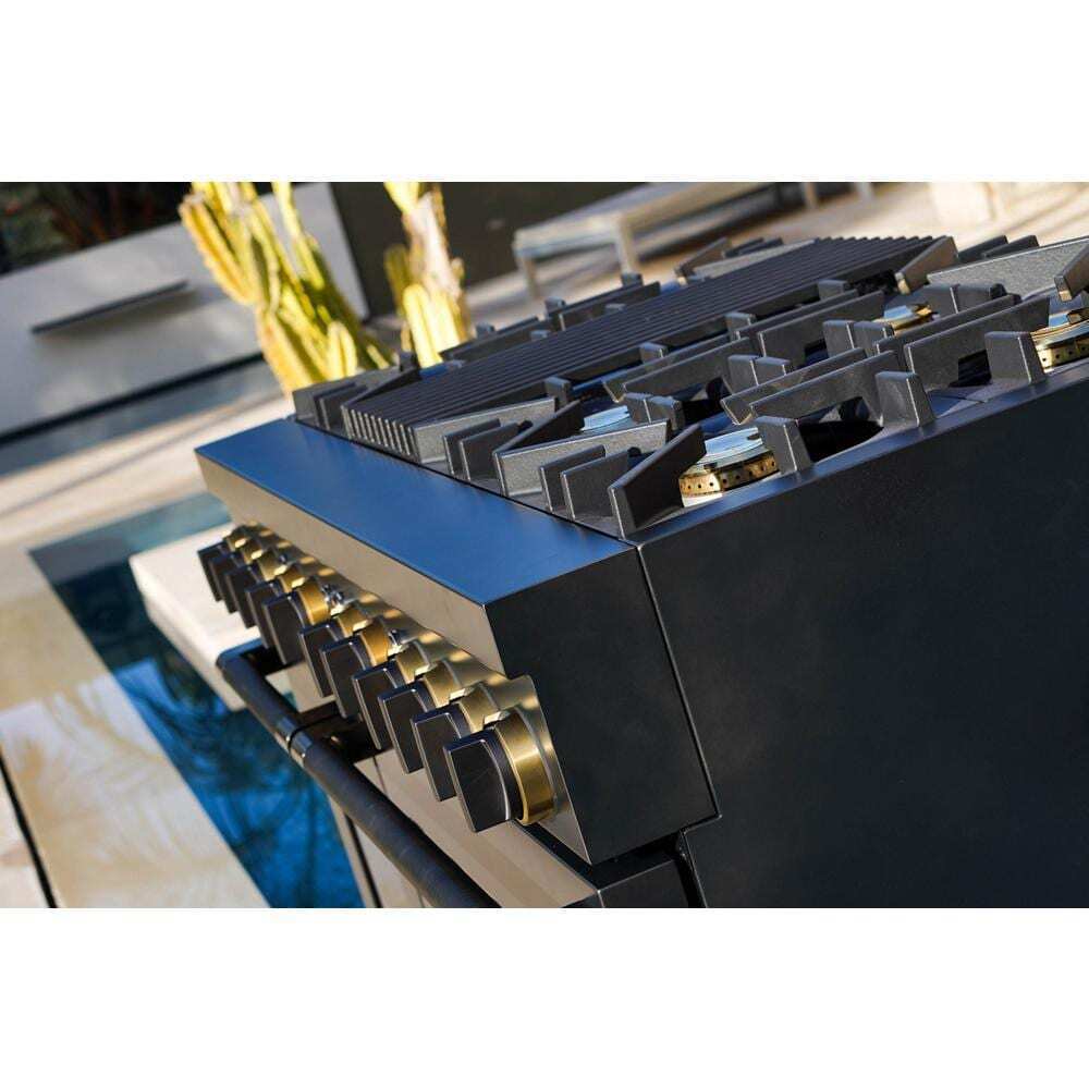 Smoke & Brass By JennAir® 48" Dual-Fuel Professional-Style Range