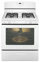 30-inch Gas Range with Easy Touch Electronic Controls - White