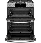 GE Profile™ 30" Smart Slide-In Front-Control Gas Double Oven Convection Range