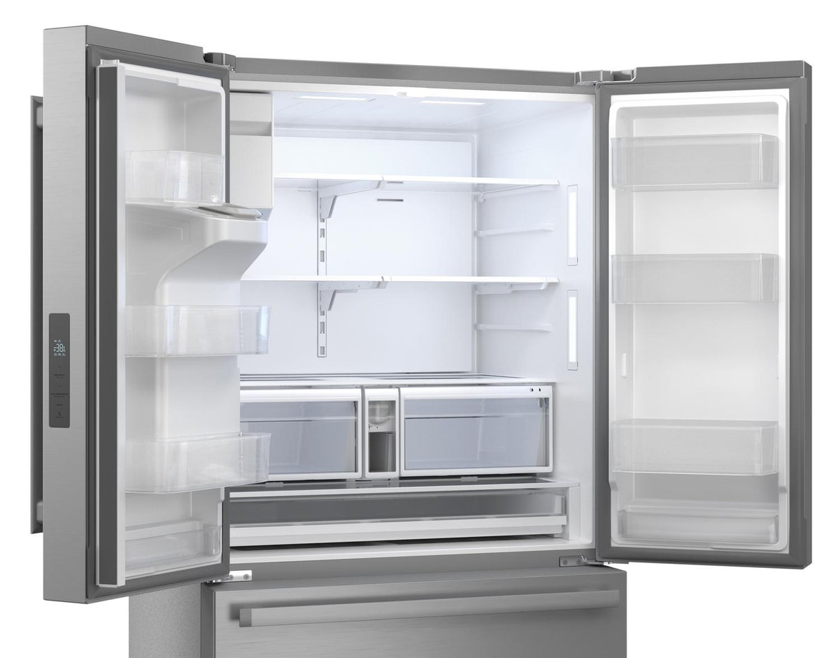 28.9 cu.ft. Standard Depth 36 in. French 3-Door Refrigerator with Water Dispenser in Stainless Steel