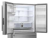 28.9 cu.ft. Standard Depth 36 in. French 3-Door Refrigerator with Water Dispenser in Stainless Steel