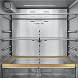 30 Cu. Ft. 36-Inch French Door Refrigerator with Exterior Water and Ice Dispenser and Wood-Look Sliding Tray in Porcelain White