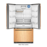 22 Cu. Ft. 36-Inch Panel-Ready Counter-Depth French Door Refrigerator with Internal Water Dispenser