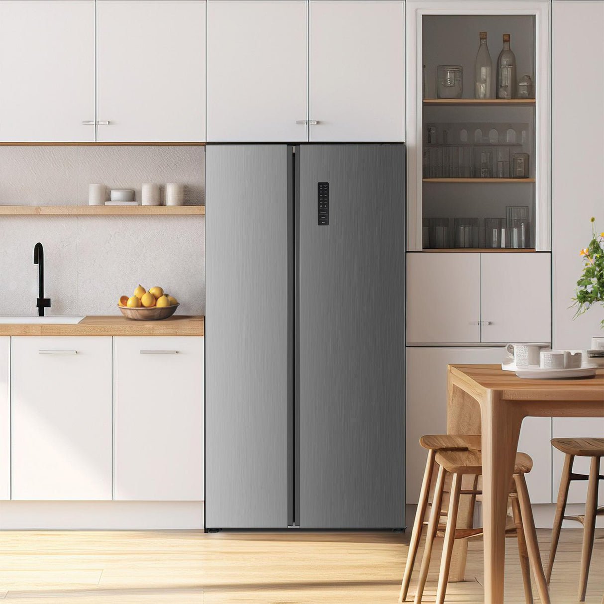 Element Electronics 21.4 cu. ft. Side-by-Side Refrigerator - Stainless Steel (ERX21FDS)