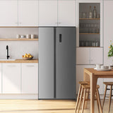 Element Electronics 21.4 cu. ft. Side-by-Side Refrigerator - Stainless Steel (ERX21FDS)