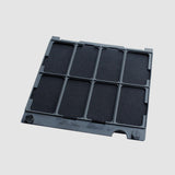 Recirculation Carbon Filter - contains one (1) Long Life Filter (3 years). Deflector included with Hood. Filter is washable and delivers very high capture efficiency (82%).