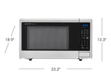 1.8 cu. ft. 1100W Sharp Stainless Steel Countertop Microwave Oven