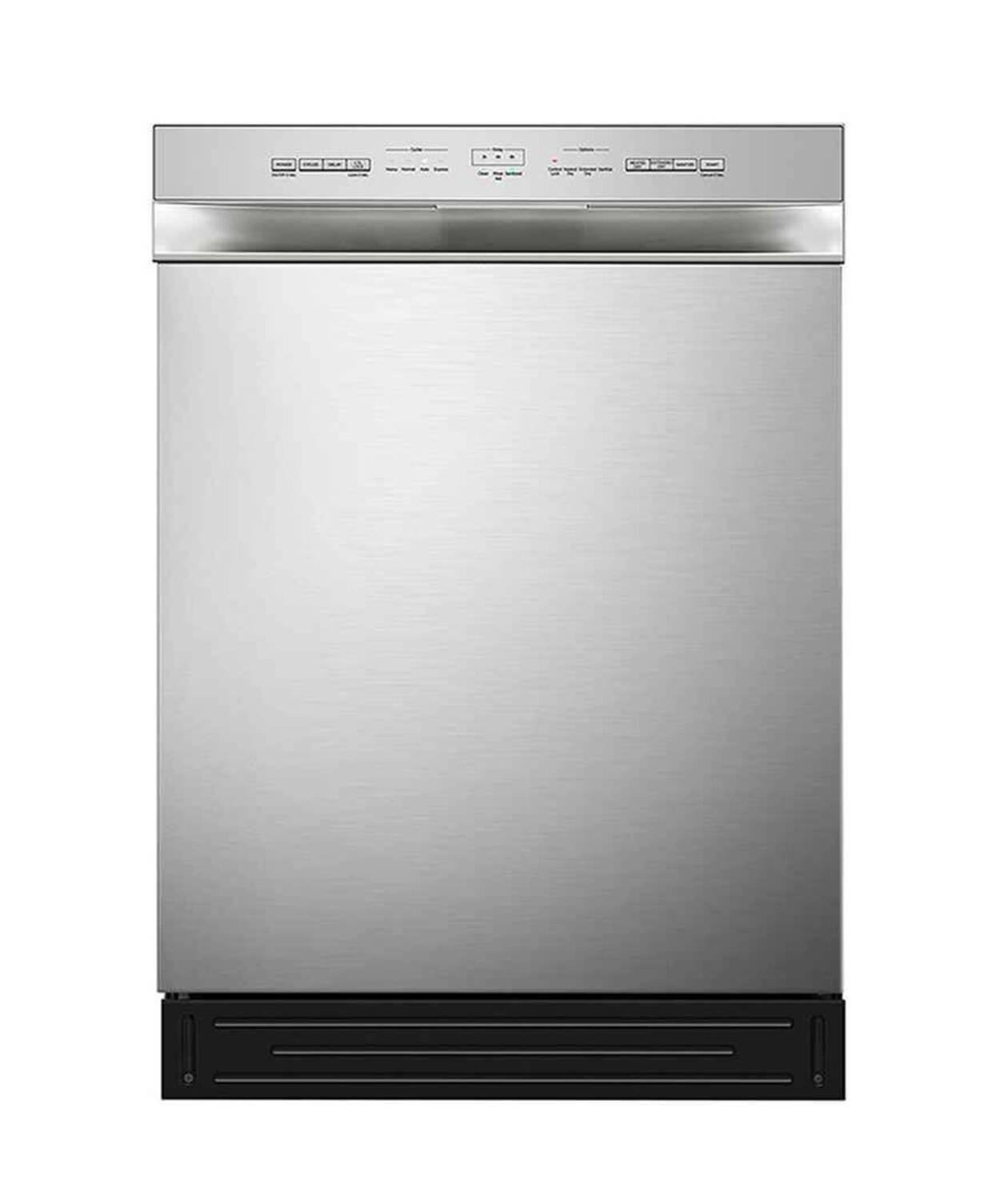 Midea 24" Front Control Dishwasher with Stainless Steel Tub and Interior LED Light
