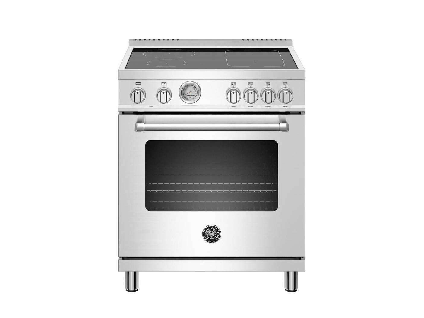 30 inch Induction Range, 4 Heating Zones, Electric Oven Stainless Steel