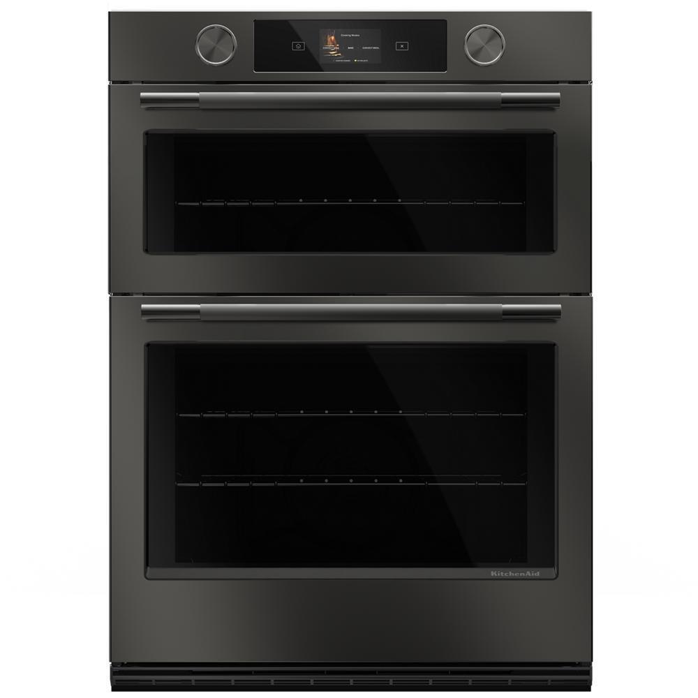 30-inch Smart Electric Combo Wall Oven with Intelligent Cooking Camera - Black Ore