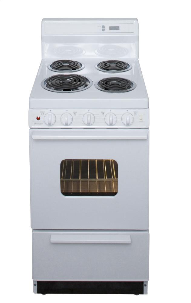 20 in. Freestanding Electric Range in White