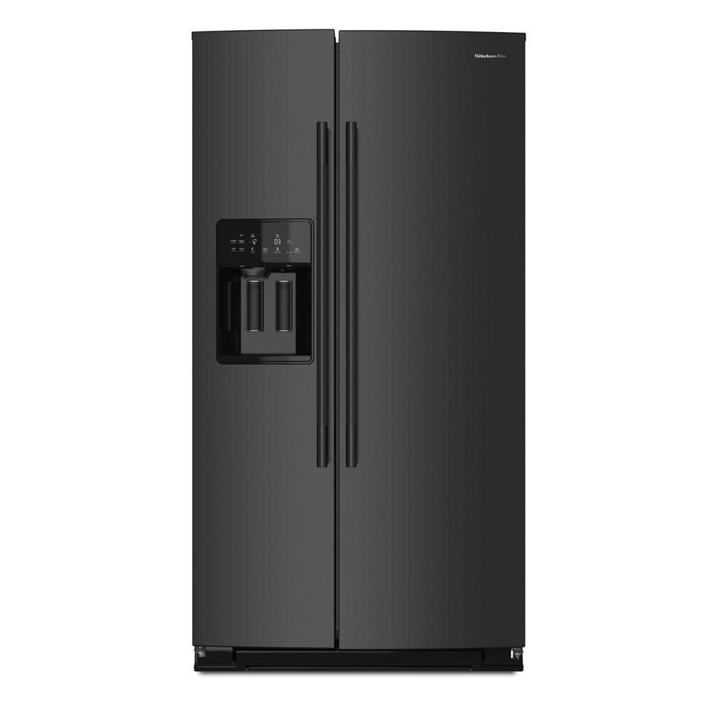 20.8 Cu. Ft. Counter-Depth Side-by-Side Refrigerator with Exterior Ice and Water Dispenser in Black Ore