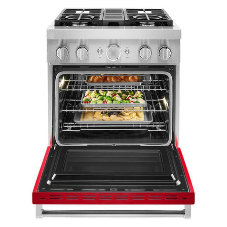 KitchenAid® 30'' Smart Commercial-Style Dual Fuel Range with 4 Burners