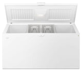 22 cu. ft. Chest Freezer with Extra-Large Capacity and Temperature Alarm White