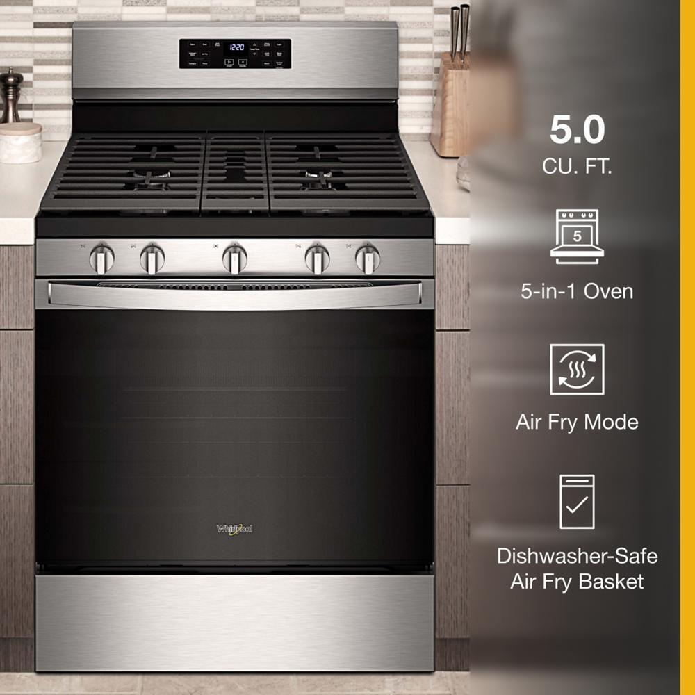 5.0 Cu. Ft. Whirlpool® Gas 5-in-1 Air Fry Oven