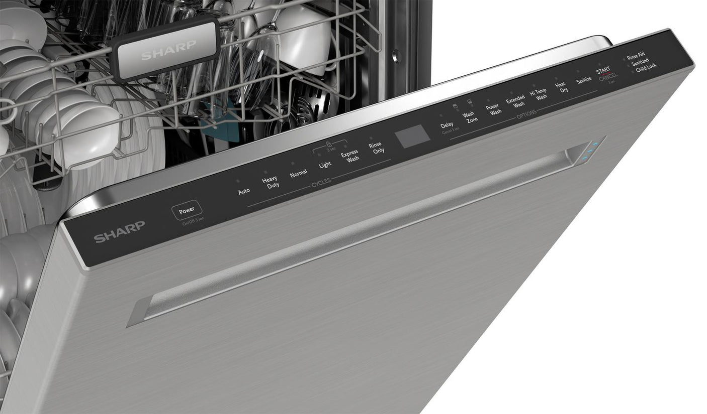 Sharp 24 in. Stainless Steel 47dB Dishwasher