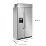 25.1 Cu. Ft. 42" Built-In Side-by-Side Refrigerator with Ice and Water Dispenser