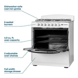 Element Electronics 4.0 cu. ft. 30", 6-Burner Gas Range (EEGR3A6MCCW)