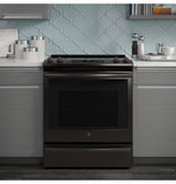 GE® 30" Slide-In Electric Convection Range