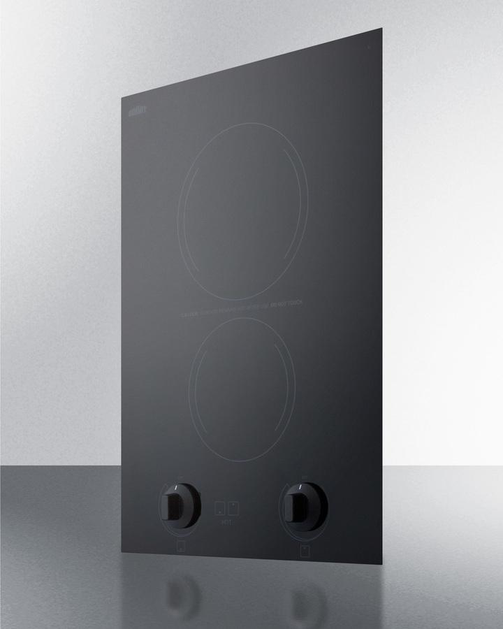 15" Wide 230v 2-burner Radiant Cooktop
