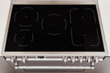 36" Master Series range - Electric self clean oven - 5 induction zones