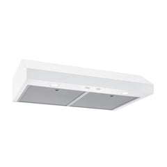 Glacier 42-Inch 350 MAX Blower CFM 1.5 Sones White Range Hood