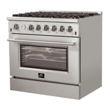 Forno - Silver Professional 36" Freestanding Gas Range