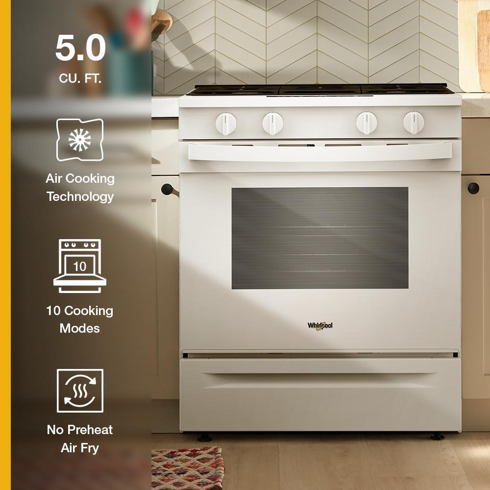 30-inch Gas Smart Range with Air Cooking Technology and Steam Clean