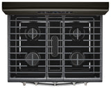 5.0 cu. ft. Freestanding Gas Range with Center Oval Burner Black Stainless