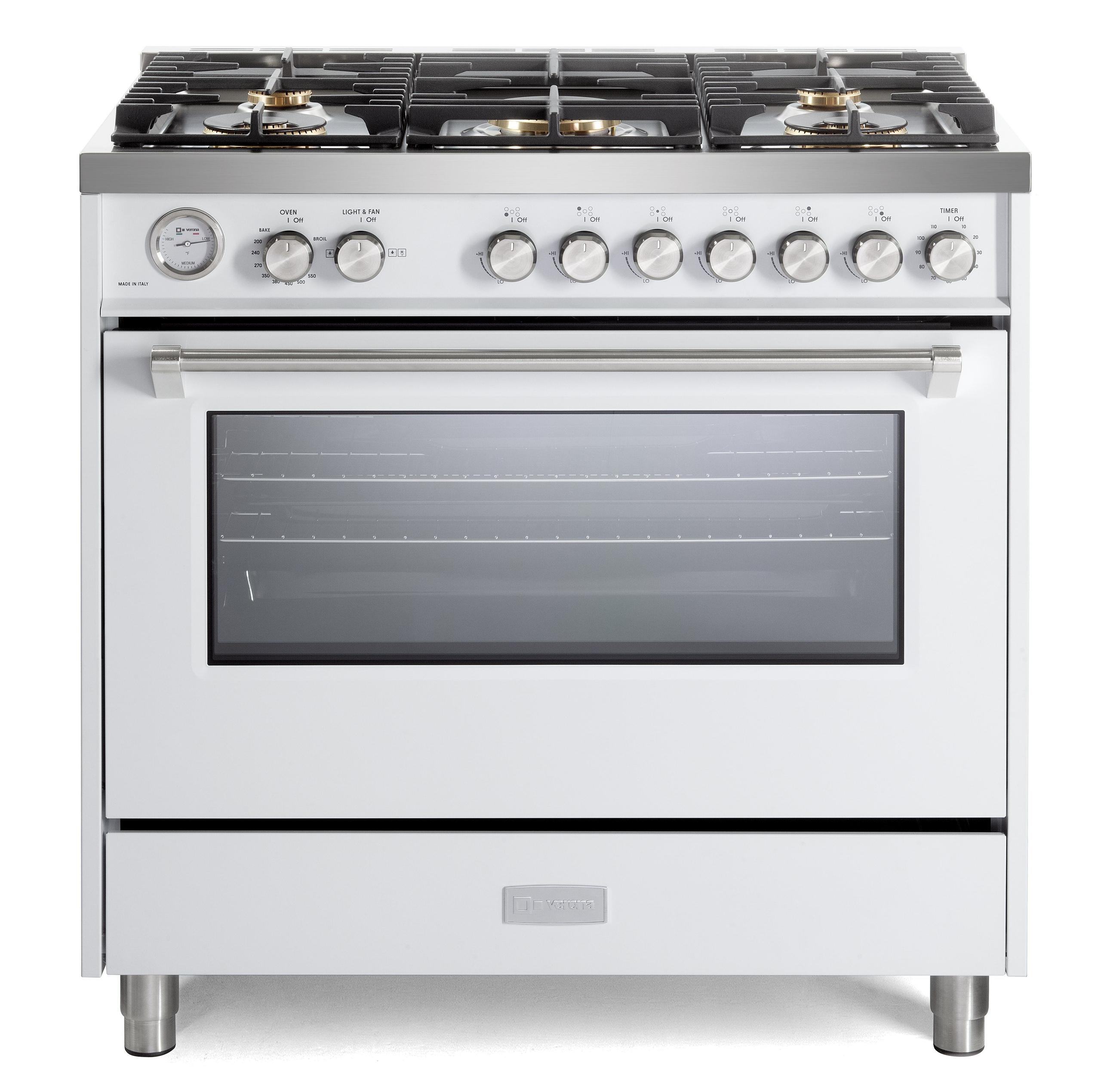 Verona Ultima 36" Gas Range - White
