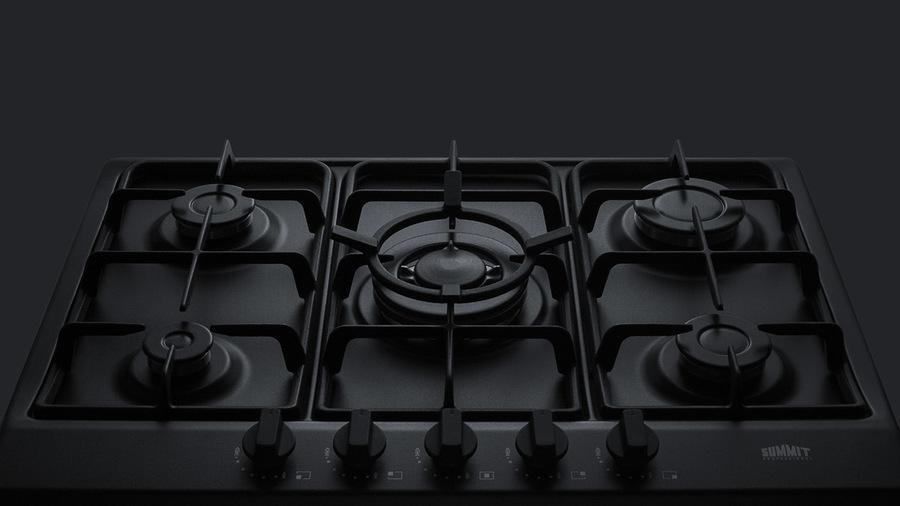30" Wide 5-burner Gas Cooktop