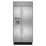 48" Built-In Side-by-Side Refrigerator with Water Dispenser