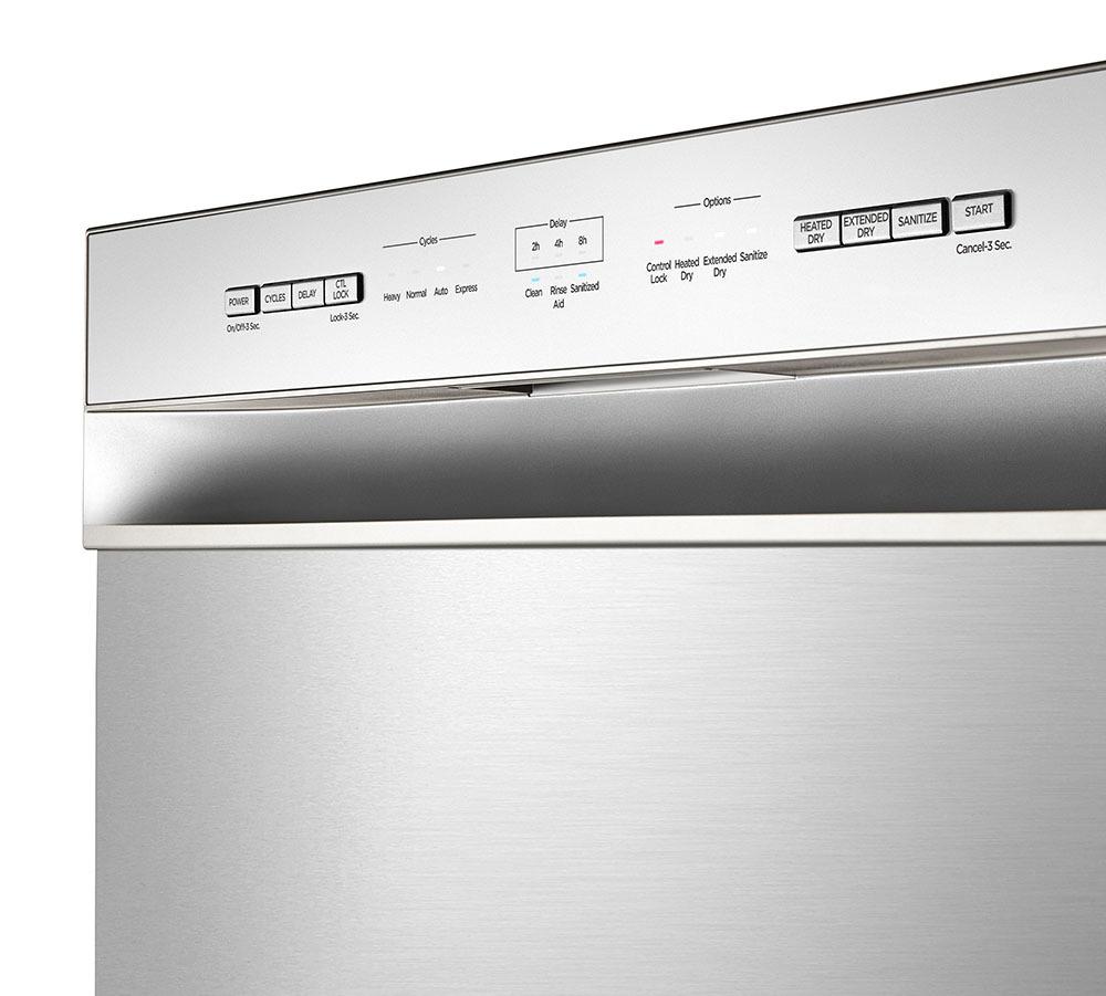Midea 24" Front Control Dishwasher with Stainless Steel Tub and Interior LED Light