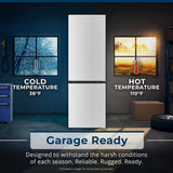 10.4 cu. ft. Counter Depth 24 in. Bottom Freezer 2-Door Refrigerator with Reversible Door in Stainless Steel