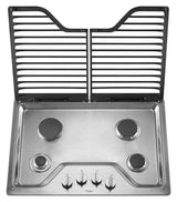 30 inch Gas Cooktop with EZ-2-Lift Hinged Cast-Iron Grates